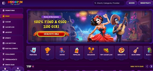 Duospin - Casino Ibrido con Sezione Sportiva Integrata